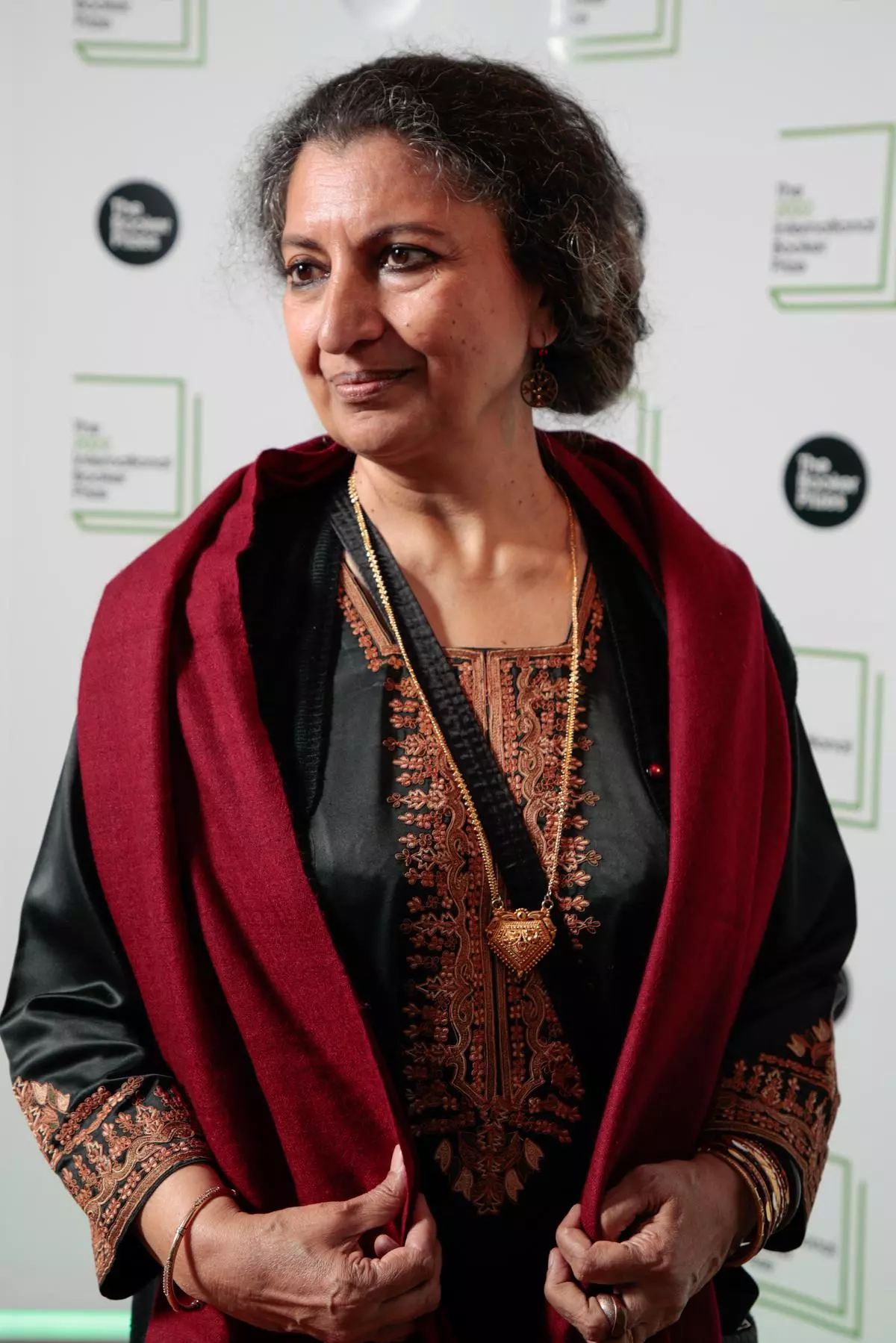 Geetanjali Shree at The 2022 International Booker Prize Winner Ceremony at One Marylebone on May 26, 2022 in London
