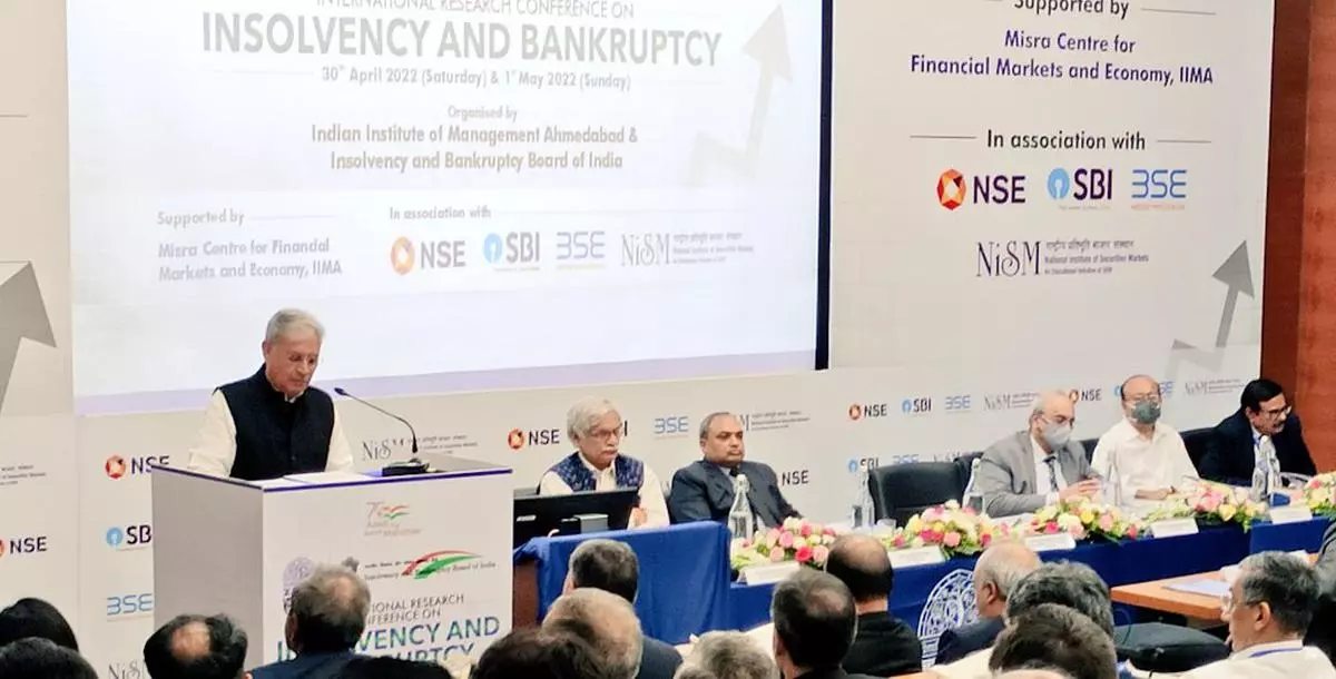 Rao Inderjit Singh taking part in the inauguration of two-day International Research Conference on Insolvency and Bankruptcy at Indian Institute of Management-Ahmedabad