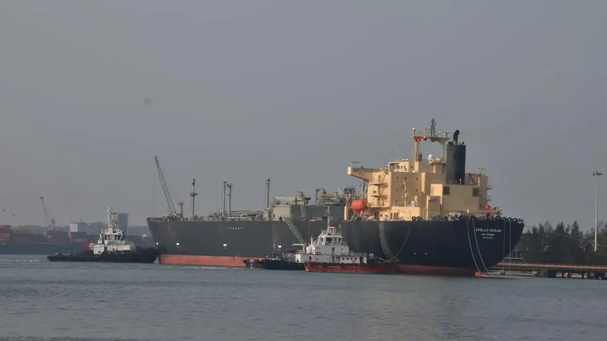LPG tanker Apollo Ocean berths at New Mangalore Port