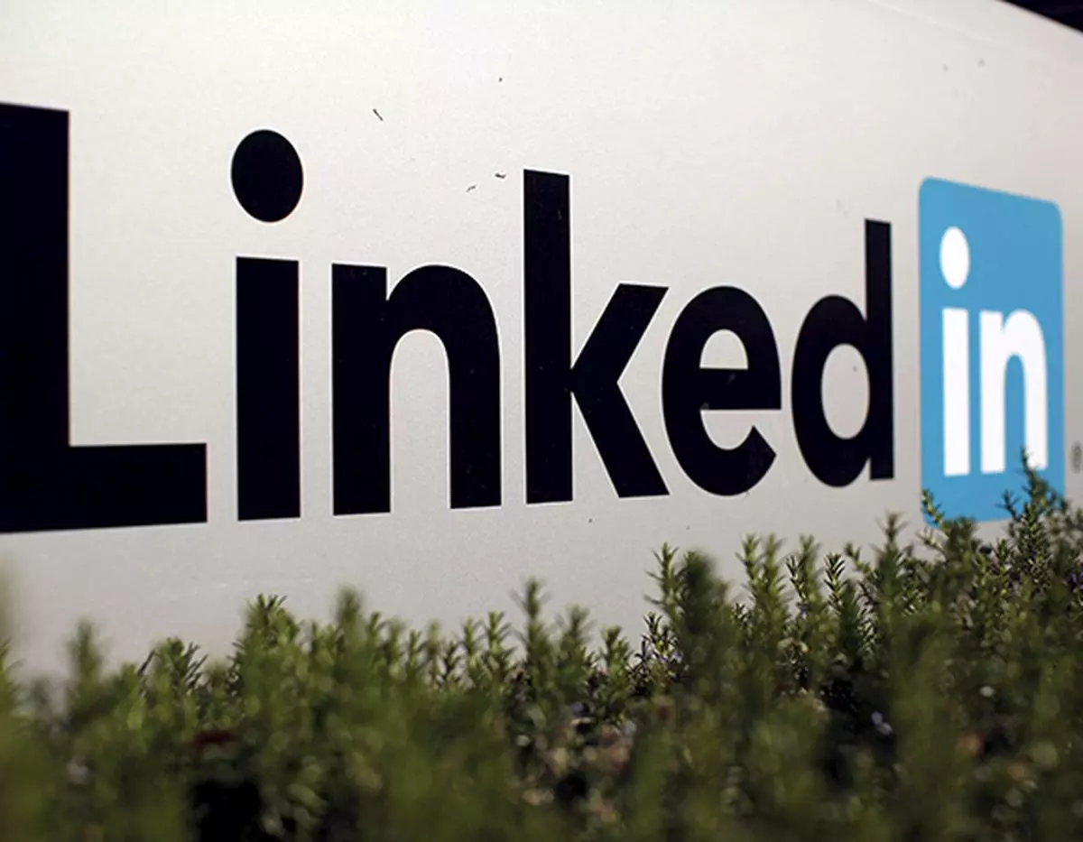 The logo for LinkedIn Corporation is shown in the image taken.