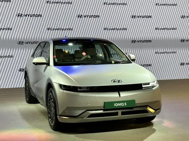The Ioniq 5 had been unveiled by Hyundai India last month at an aggressive price of ₹44.95 lakh The Ioniq 5 had been unveiled by Hyundai India last month at an aggressive price of ₹44.95 lakh