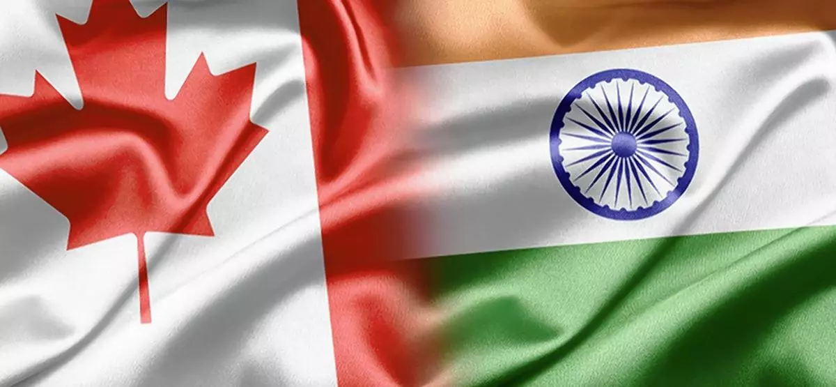 Canada and India - flags 