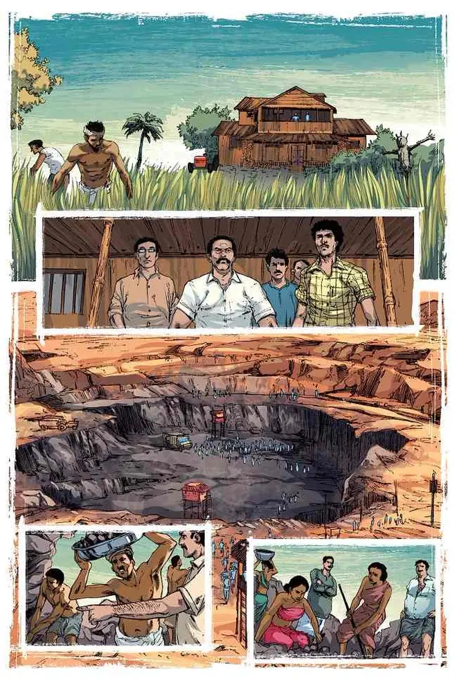 ‘The Village’ is written by Shamik Dasgupta with art work by Gaurav Shrivastav and colouring by Prasad Patnak ‘The Village’ is written by Shamik Dasgupta with art work by Gaurav Shrivastav and colouring by Prasad Patnak
