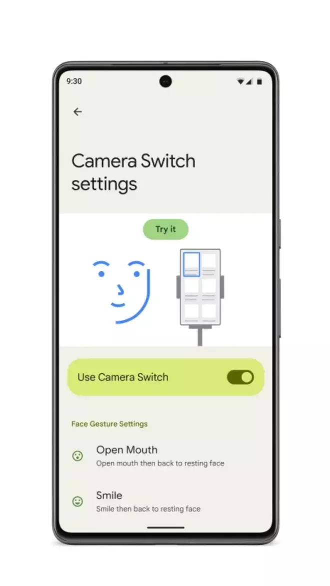 Google’s Switch Access App - Camera switch settings