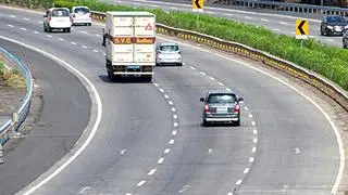 The Mumbai Pune Expressway near Pune India The Mumbai Pune Expressway near Pune India