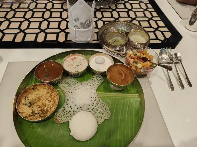 South Indian sit-down breakfast fare South Indian sit-down breakfast fare