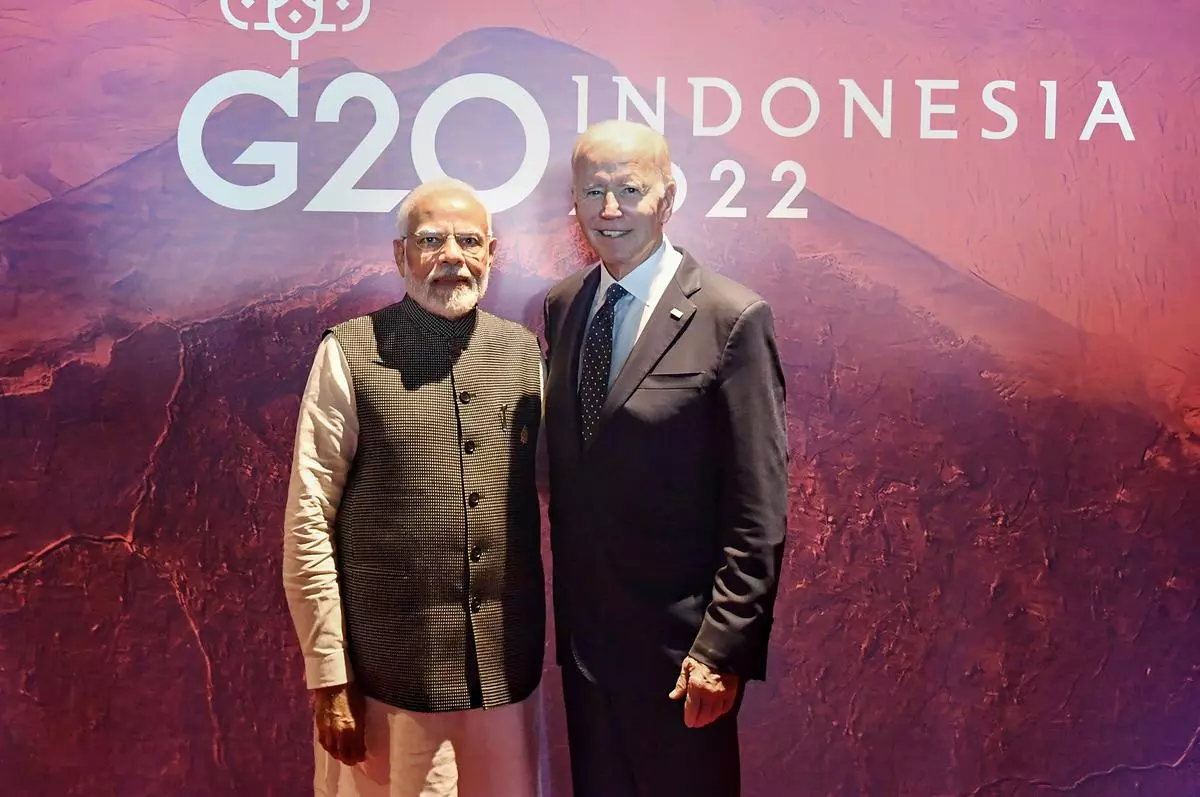 G20 Summit in Bali: Prime Minister Narendra Modi with the US President Biden.