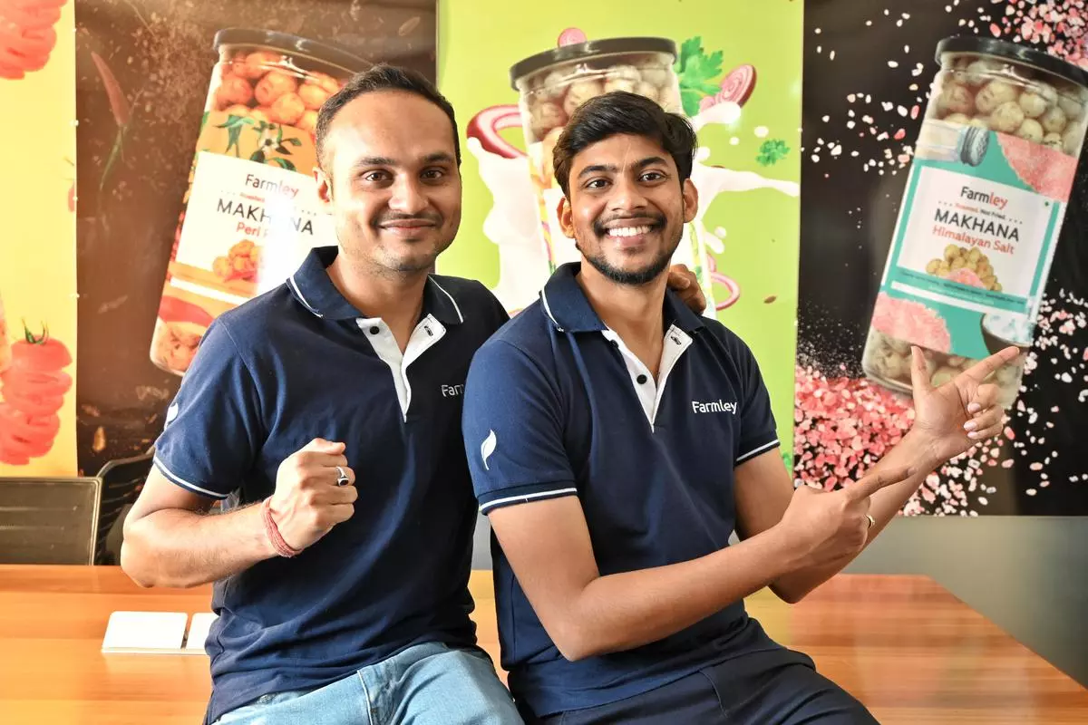 Farmley Co-founders Akash Sharma and Abhishek Agarwal 