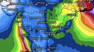 AI model of European Centre for Medium Term Weather Forecasts sees meaningful rain for next week (in red, accumulated until Saturday) being confined to west coast and parts of North-East India as monsoon goes likely into a hiatus. AI model of European Centre for Medium Term Weather Forecasts sees meaningful rain for next week (in red, accumulated until Saturday) being confined to west coast and parts of North-East India as monsoon goes likely into a hiatus.