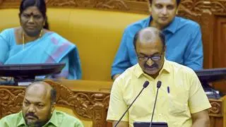Thiruvananthapuram: Kerala Finance Minister KN Balagopal presents the State Budget 2024-25 during the Kerala Assembly session in Thiruvananthapuram on Monday