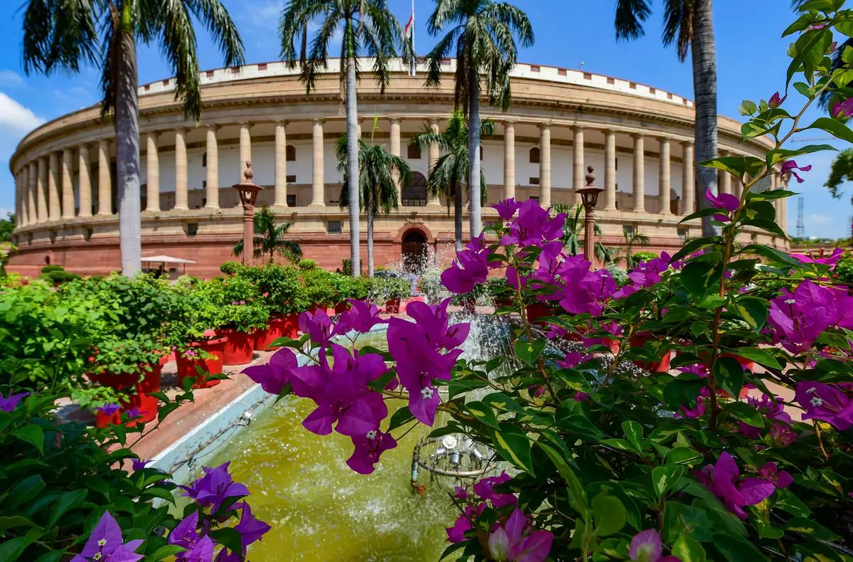 New Delhi: The Parliament House building, in New Delhi, Wednesday, Aug 10, 2022. (PTI Photo/Kamal Kishore)  (PTI08_10_2022_000033A)