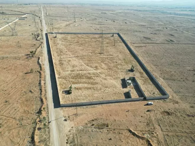 A drone view shows the site of a mass grave from the rule of Syria’s Bashar al-Assad, according to residents, after the ousting of al-Assad, in Al Qutayfah, Syria, December 17, 2024.  