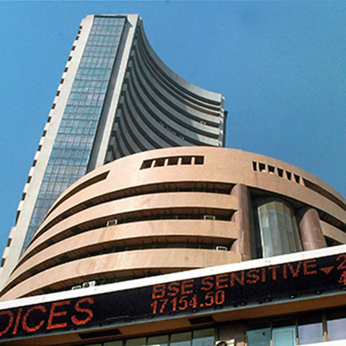 The BSE Sensex showing certain indices in Mumbai on Monday. 