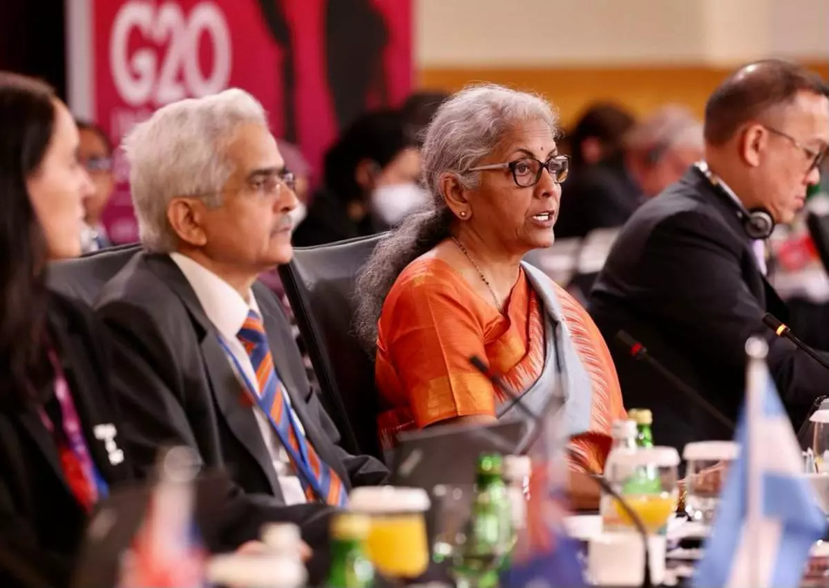 Washington: Union Finance Minister Nirmala Sitharaman during G20 Finance Ministers and Central Bank Governors meeting, in Washington, Thursday, Oct. 13, 2022. 