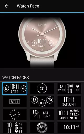 Garmin vivomove hr hot sale watch faces