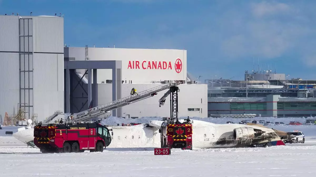 Delta Airlines flight flips at Toronto Pearson airport, 17 injured