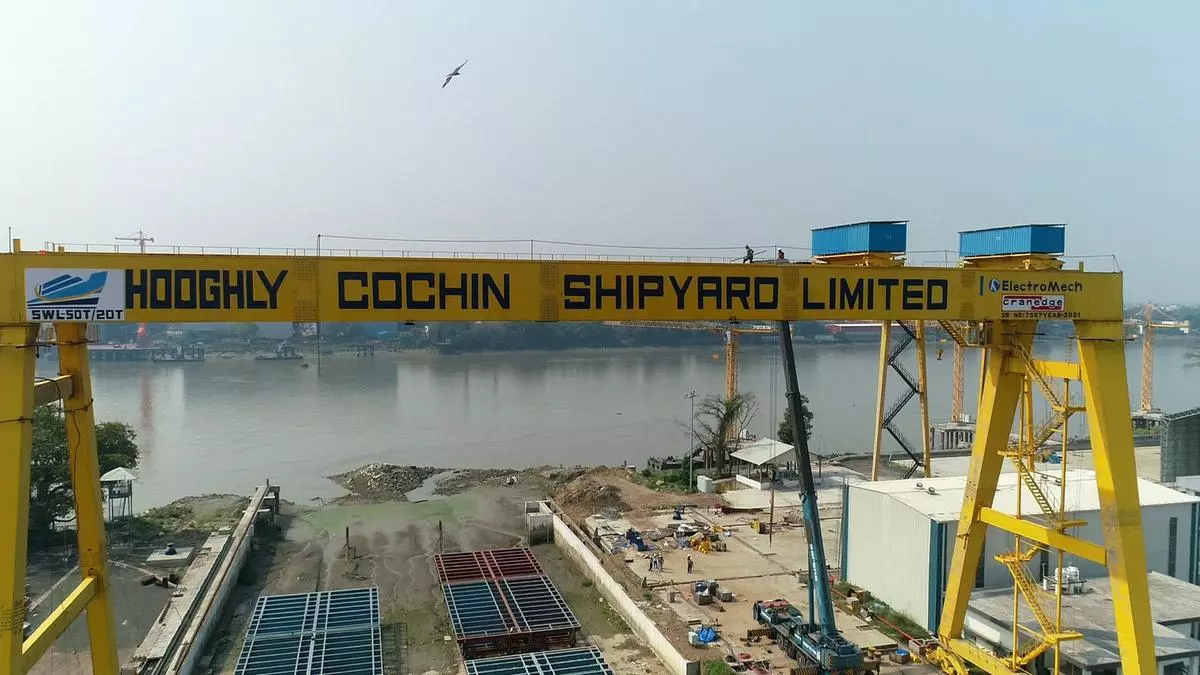 Hooghly Cochin Shipyard Ltd, a wholly owned subsidiary of Cochin Shipyard, at Nazirgunge in Howrah, West Bengal
