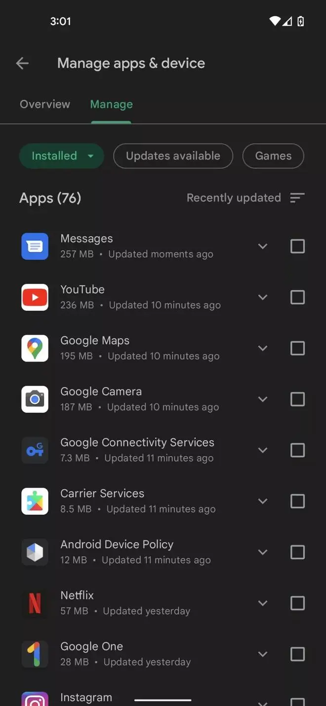 Manage apps & device on Google Play Store Manage apps & device on Google Play Store