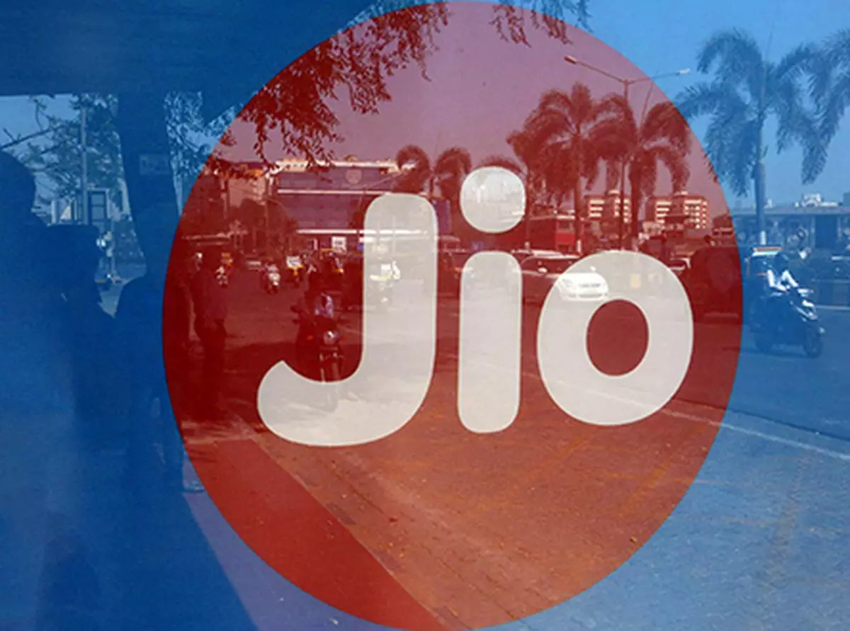 An advertisement of Reliance Industries’ Jio telecoms unit.
