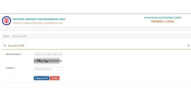 Enter the details and request for OTP Enter the details and request for OTP