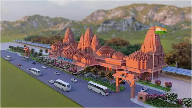 A proposed Taranga Hill Railway Station with a theme of Jain architecture. A proposed Taranga Hill Railway Station with a theme of Jain architecture.