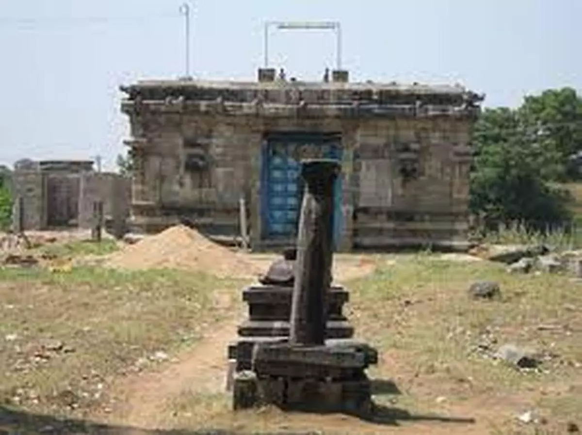 A view of the Vishnu Koil at Ulagapuram in Tamil Nadu