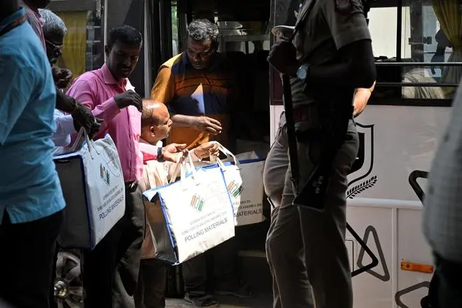 EVM, VVPAT and other polling materials being despatched to Vellore Assembly constituency respective polling booths for Assembly Election on 23rd April 2026