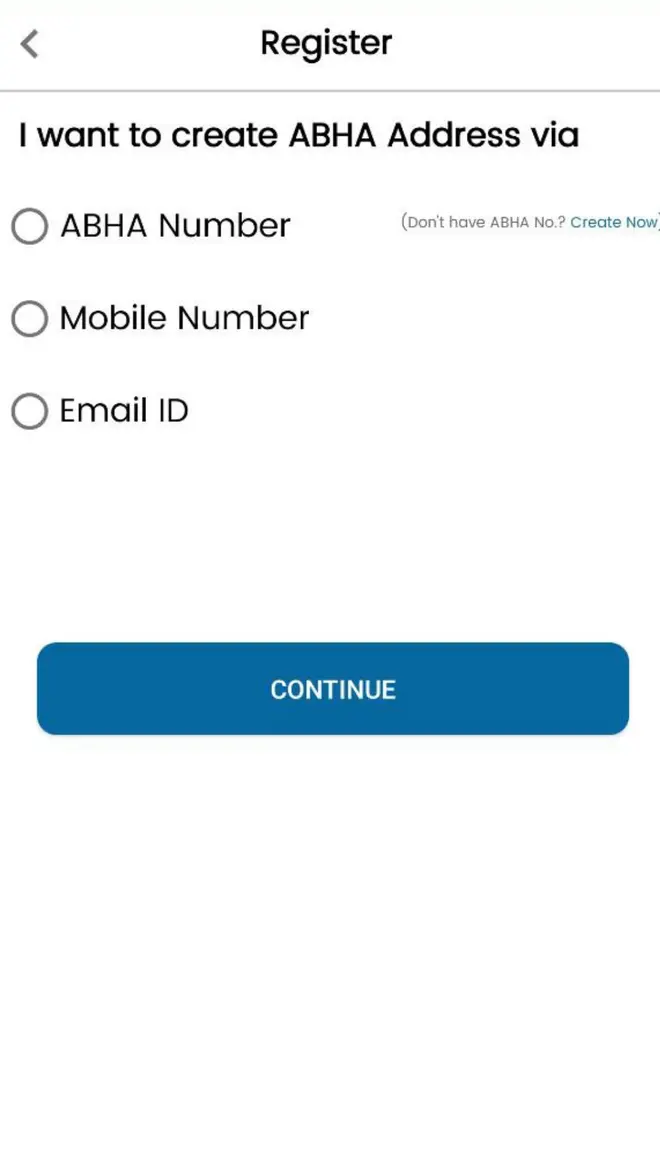 Register/ create an ABHA address Register/ create an ABHA address