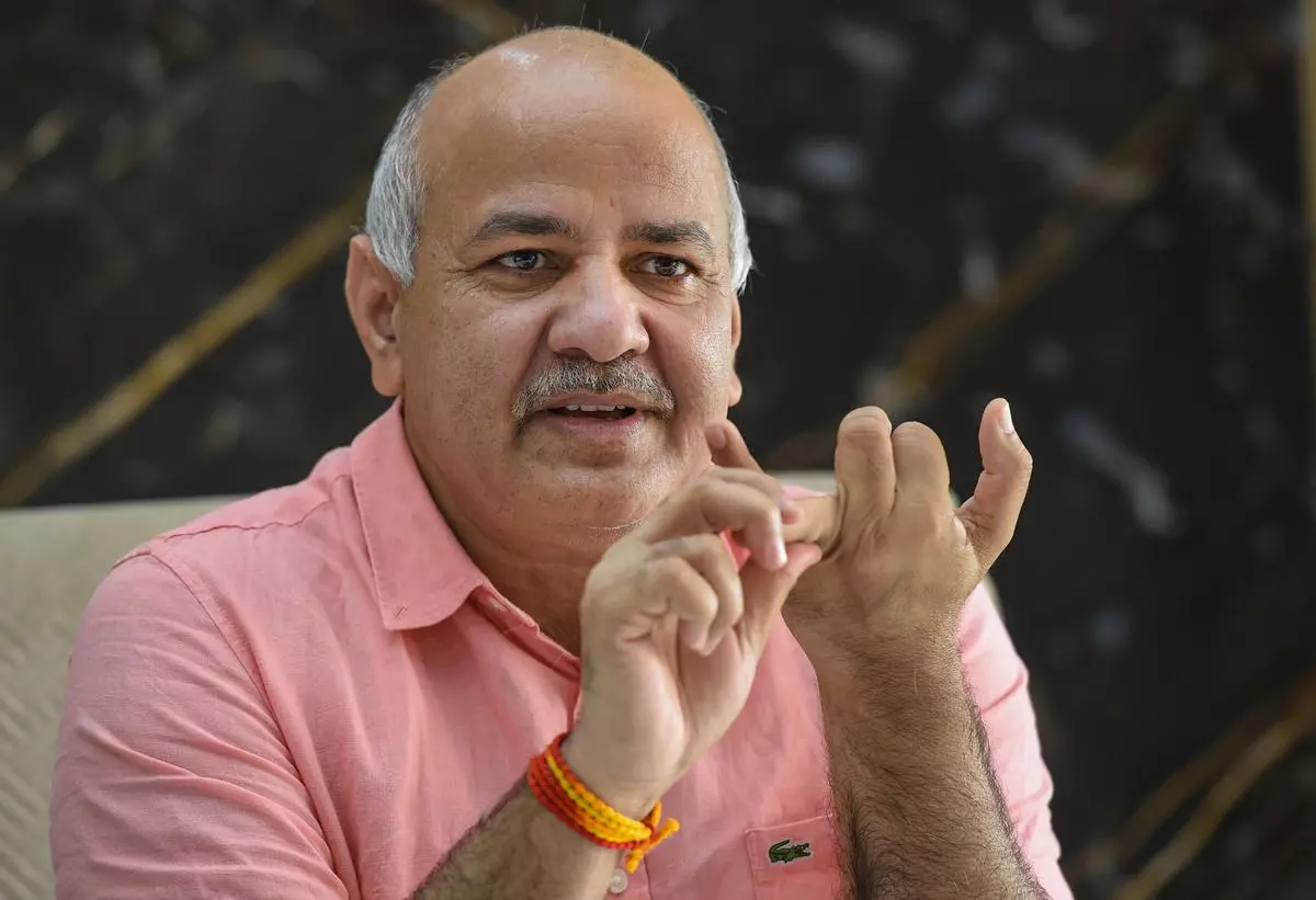 Deputy Chief Minister Manish Sisodia during an interview