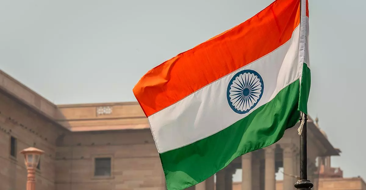 Indian Tri colour National flag .