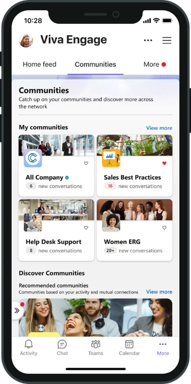 Communities tab Communities tab