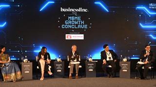 SK Lokeshwarri, Data Editor, businessline, Aiswarya Ravi, CFO, Kinara Capital, Shashidhar Shetty, President, KASSIA, JR Bangera, National MSME Board Member, former President, FKCCI, and Sudhanshu Suman, General Manager, MSME Wing, Canara Bank, Bengaluru, at a panel discussion on `Interest rates and growth of MSMEs’ SK Lokeshwarri, Data Editor, businessline, Aiswarya Ravi, CFO, Kinara Capital, Shashidhar Shetty, President, KASSIA, JR Bangera, National MSME Board Member, former President, FKCCI, and Sudhanshu Suman, General Manager, MSME Wing, Canara Bank, Bengaluru, at a panel discussion on `Interest rates and growth of MSMEs’