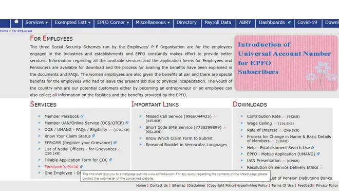 Select Pensioner’s portal Select Pensioner’s portal