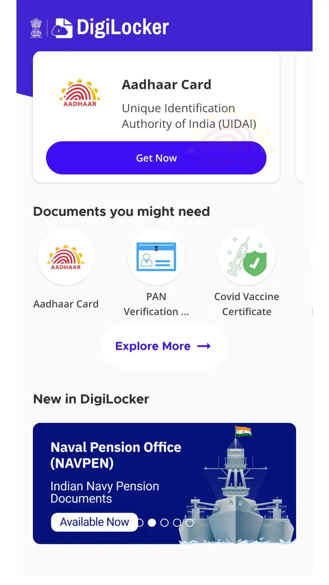 Link your Aadhaar, PAN to DigiLocker Link your Aadhaar, PAN to DigiLocker