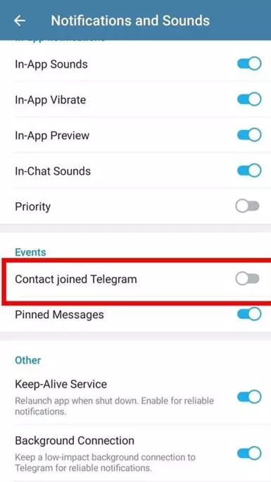 How to Turn off Contact Joined Notifications on Telegram