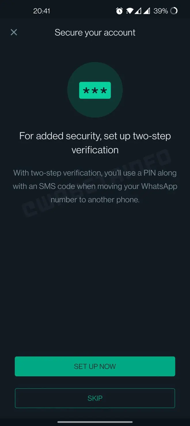 WhatsApp security feature WhatsApp security feature