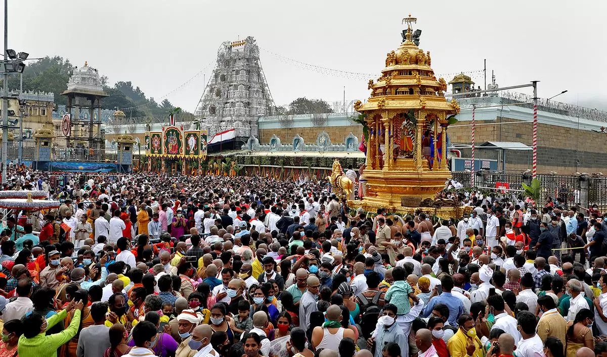 File picture: Devotees throng the Lord Venkateswara temple at Tirumala in Tirupati