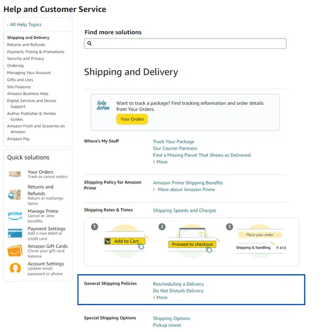 Option to reschedule delivery of a product Option to reschedule delivery of a product