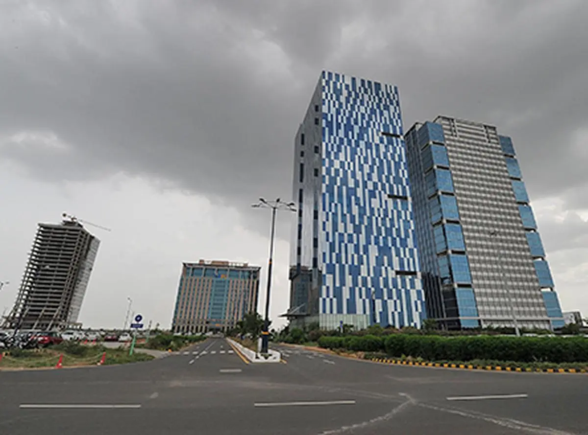 A General view of Gujarat International Finance Tec - City (GIFT), Gandhinagar