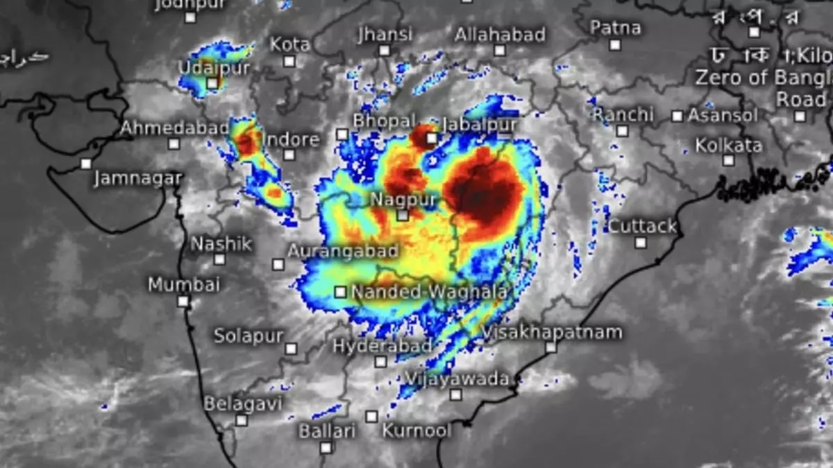 Extreme heavy rain for East MP, Chhattisgarh today as depression moves closer