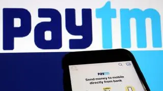The interface of Indian payments app Paytm
