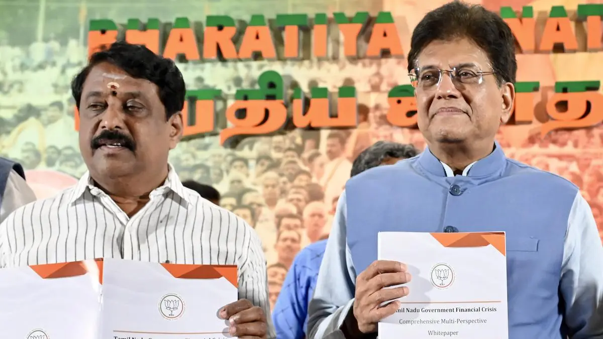 BJP releases white paper on ‘financial crisis’ in Tamil Nadu
