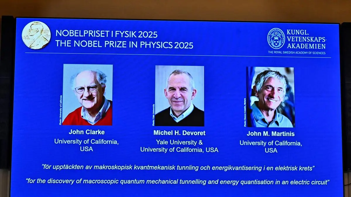 2025 physics Nobel goes to scientists for discoveries in macroscopic quantum tunnelling