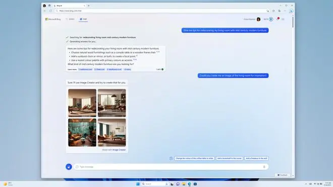 Bing Image Creator in Bing Chat experience Bing Image Creator in Bing Chat experience