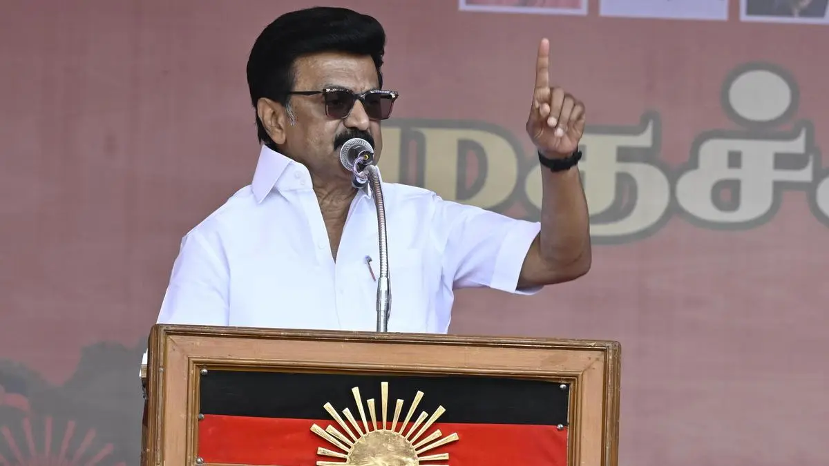 NDA's betrayal includes 'strangling MSMEs' in West Asia crisis, alleges Stalin at poll rally