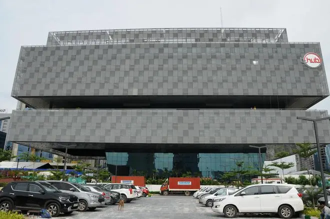 View of the T-Hub 2.0, an incubation centre for IT startups, at Raidurgam in Hyderabad View of the T-Hub 2.0, an incubation centre for IT startups, at Raidurgam in Hyderabad