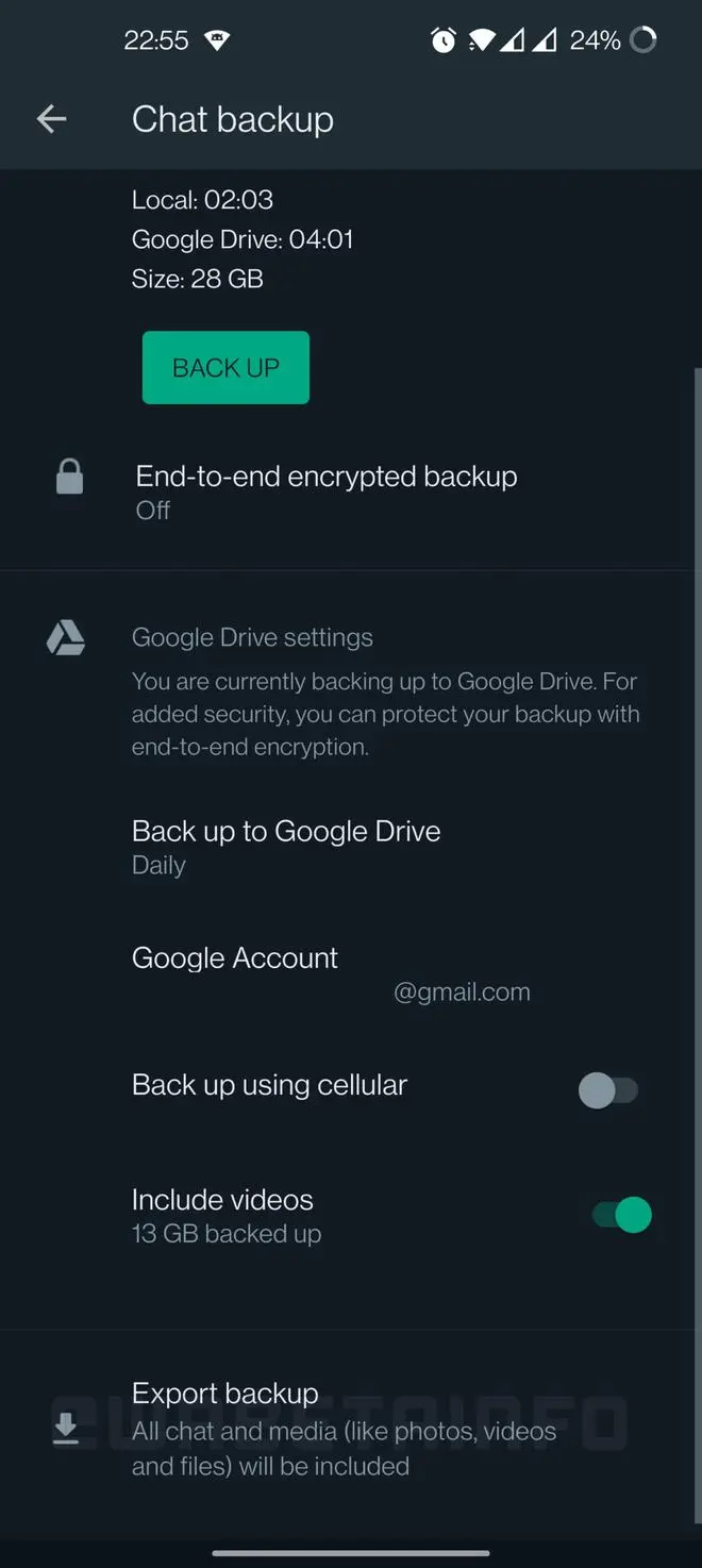 WhatsApp backup export from Google Drive WhatsApp backup export from Google Drive