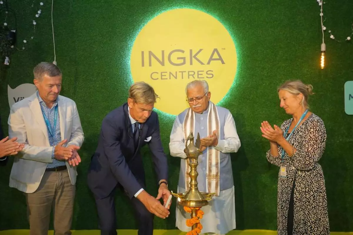 (From left) Jan Kristensson, Global Expansion & Development Director at Ingka Centres; Ambassador of Sweden in India Klas Molin; Chief Minister of Haryana Manohar Lal Khattar; and Susanne Pulverer, CEO, CSO, IKEA India
