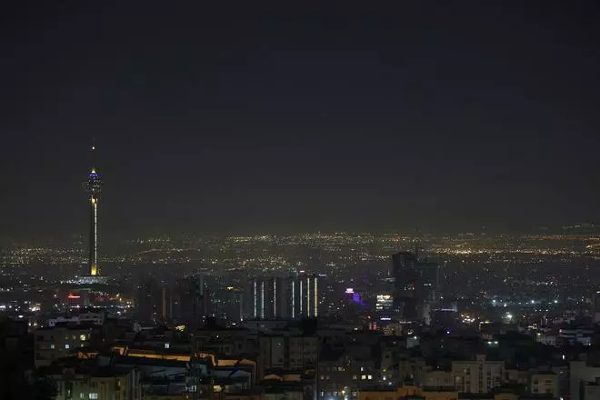 A general view of Tehran after several explosions were heard, in Tehran, Iran, October 26, 2024.