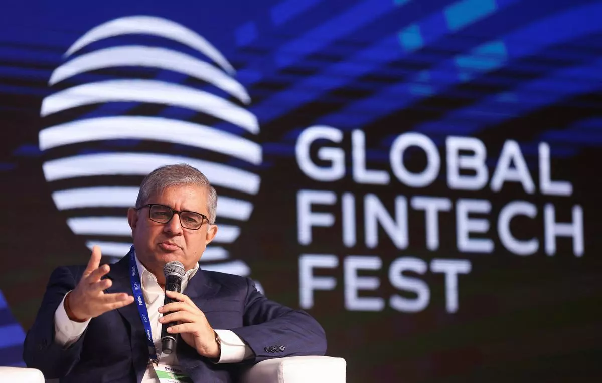 Amitabh Chaudhry, Managing Director and Chief Executive Officer (CEO) of Axis Bank, speaks at the Global Fintech Fest in Mumbai on Wednesday